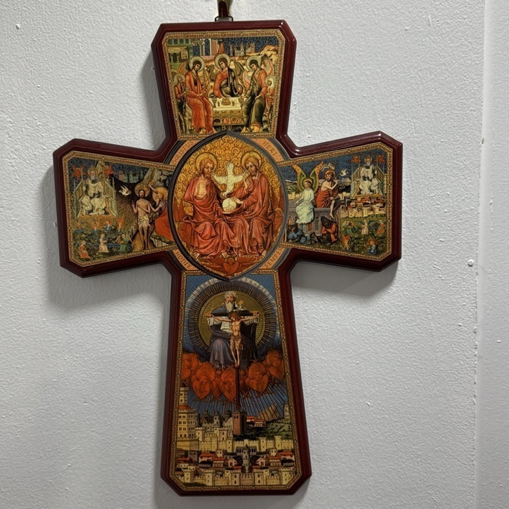 Red and Orange Byzantine Art Wall Decor